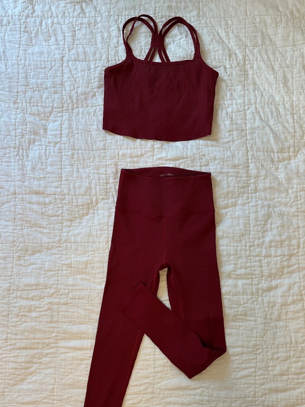 Carbon38 Matching Red Workout Set